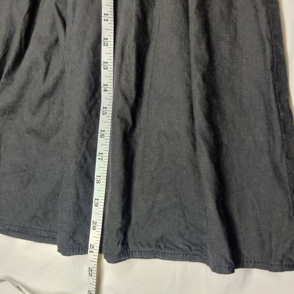 Vintage Cache Pleated Linen Blend Black Full Mini Skirt Small Minimalist 90s Y2K - Picture 11 of 11